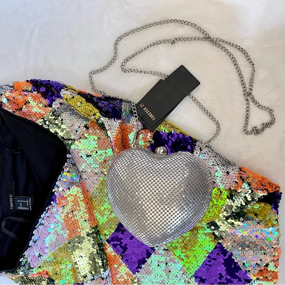 Bundled “Forever 21 “ Sequins Short Skirt + Clutch - Picture 3 of 5